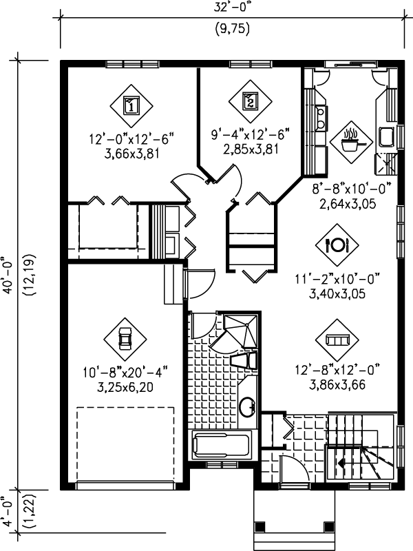 Traditional Floor Plan - Main Floor Plan #25-139