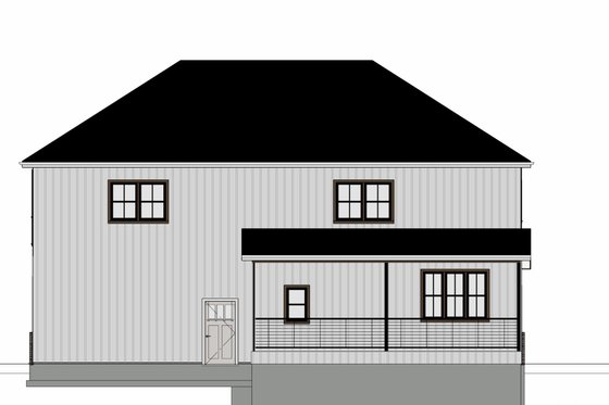Exterior - Rear Elevation for Farmhouse House Plan #1109-6 - 5 bed, 3 bath