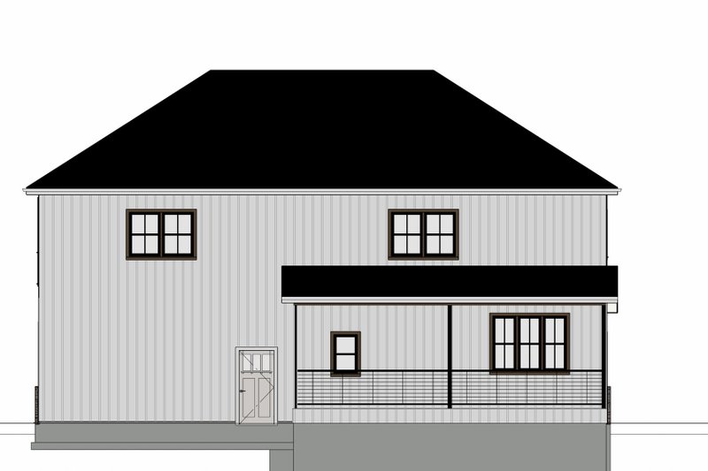 House Blueprint - Exterior - Rear Elevation for Farmhouse House Plan #1109-6 - 5 bed, 3 bath
