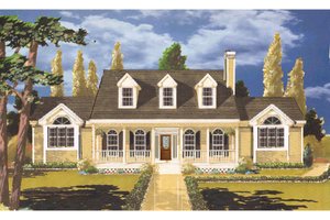 Classical Exterior - Front Elevation Plan #3-287