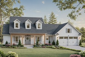 Country Exterior - Front Elevation Plan #21-530