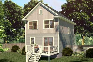 Exterior - Rear Elevation for Craftsman House Plan #79-311 - 3 bed, 2.5 bath