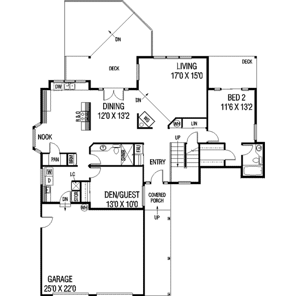 House Plan Design - Floor Plan - Main Floor Plan #60-133