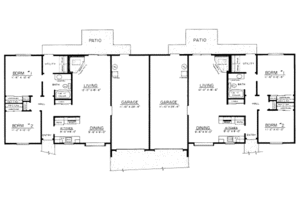 Floor Plan - Main Floor for Ranch House Plan #303-162 - 2 bed, 1 bath