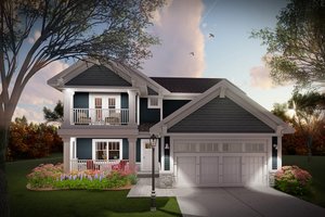 House Blueprint - Craftsman Exterior - Front Elevation Plan #70-1504