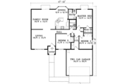 Traditional Style House Plan - 3 Beds 2 Baths 1516 Sq/Ft Plan #1-1273 Floor 