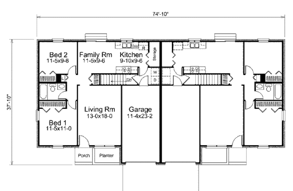 Ranch Floor Plan - Main Floor Plan #57-462