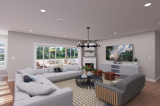Interior - Family Room 1 for Craftsman House Plan #1060-265 - 3 bed, 2.5 bath