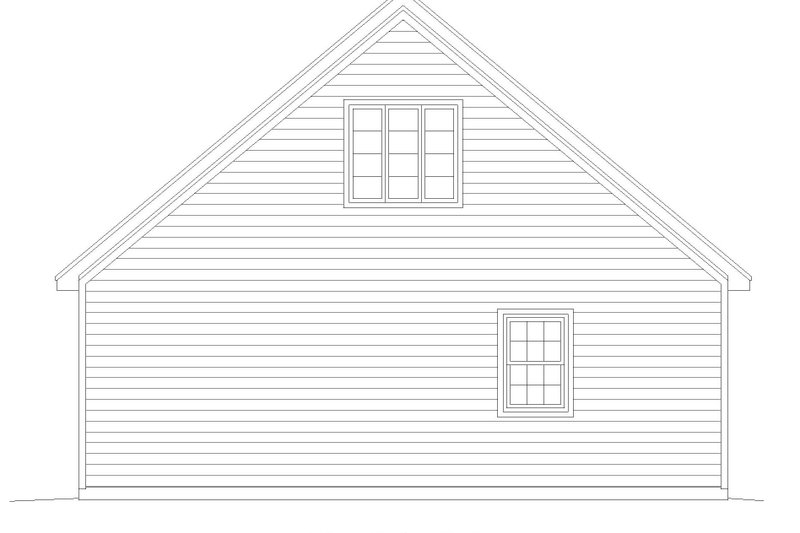 House Blueprint - Exterior - Rear Elevation for Country House Plan #932-188, 0 bath