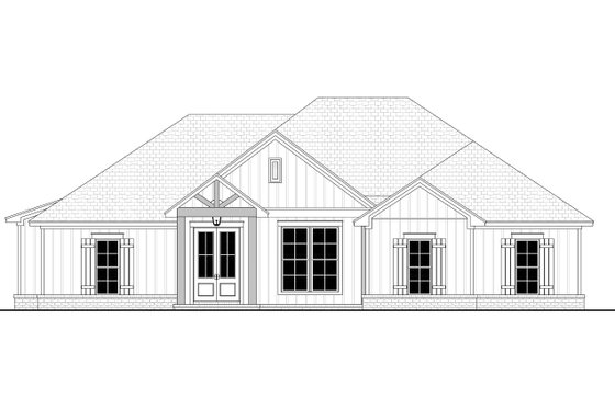 Exterior - Front Elevation 3 for Farmhouse House Plan #430-207 - 4 bed, 2 bath