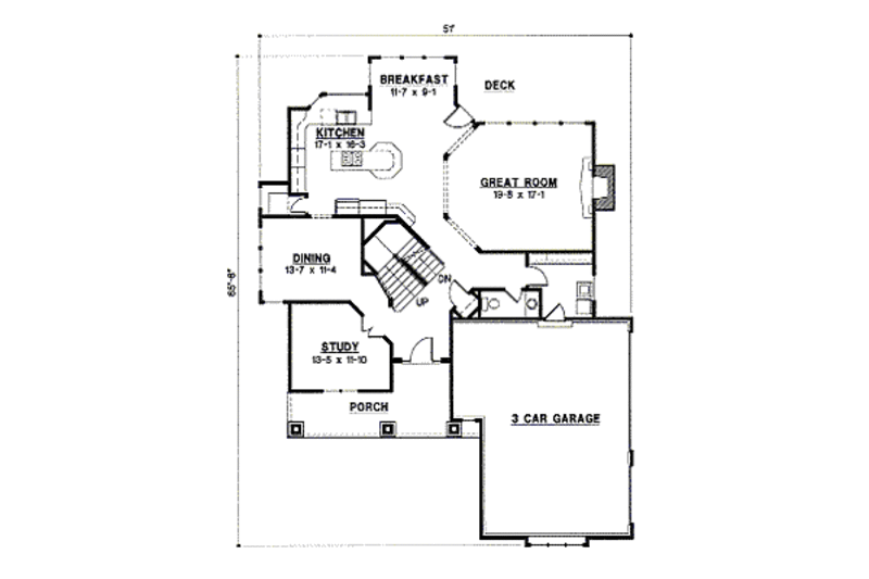 Traditional Style House Plan 4 Beds 3 Baths 2995 Sqft Plan 67 836