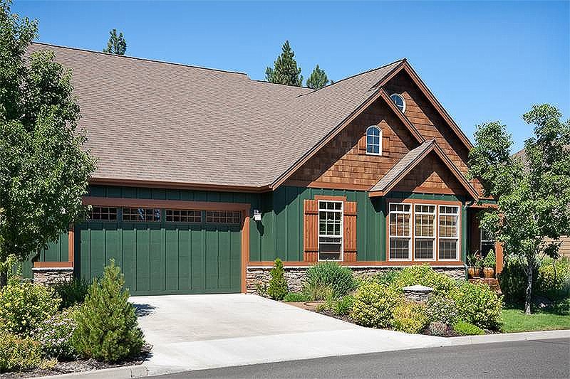 Home Plan - Front View - 2000 square foot Craftsman home