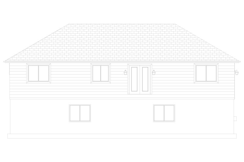 House Design - Exterior - Rear Elevation 3 for Traditional House Plan #1060-184 - 3 bed, 2 bath