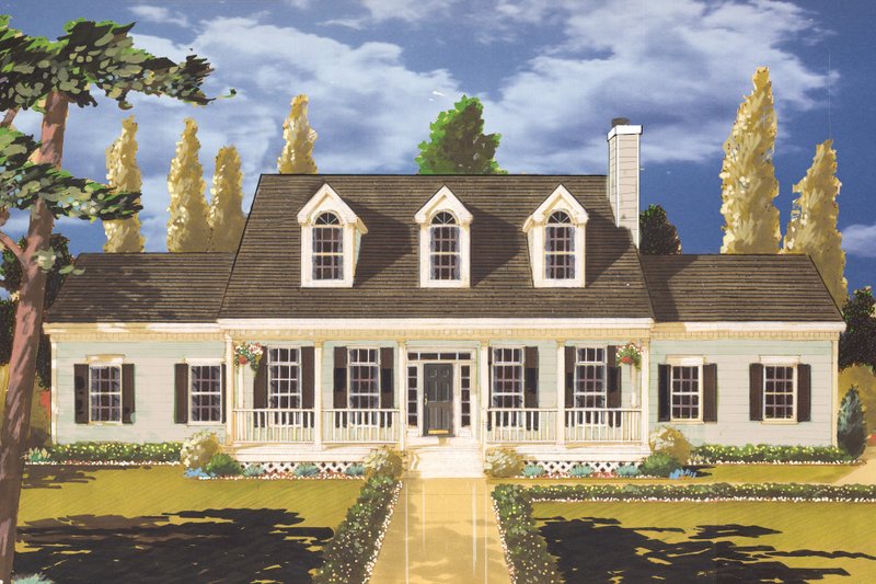 Home Plan - Southern Exterior - Front Elevation Plan #3-206