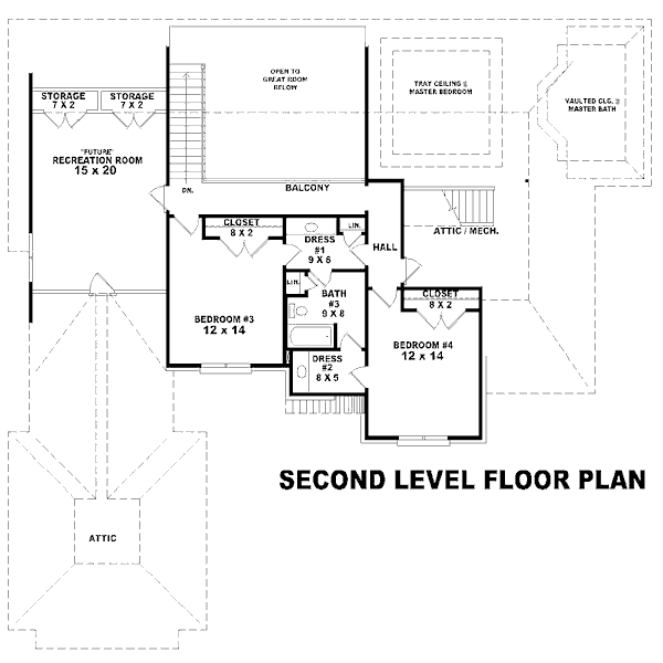 European Floor Plan - Upper Floor Plan #81-13828
