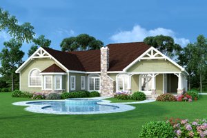 Exterior - Other Elevation 3 for Craftsman House Plan #456-33 - 3 bed, 2 bath