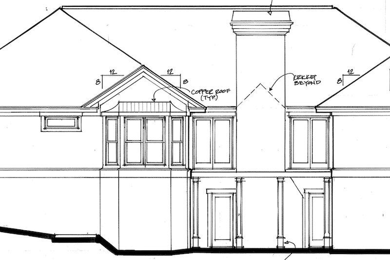 Home Plan - Exterior - Rear Elevation for Traditional House Plan #30-363 - 3 bed, 2 bath