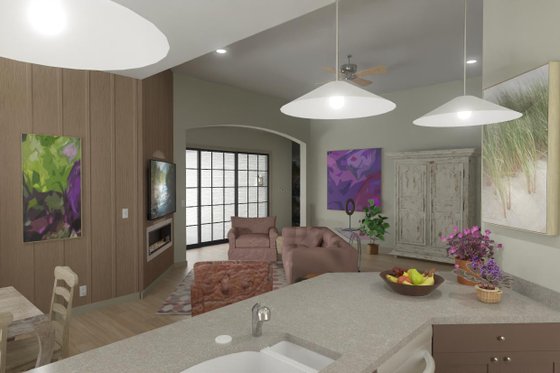 Interior - Family Room for Bungalow House Plan #1126-4 - 3 bed, 2 bath