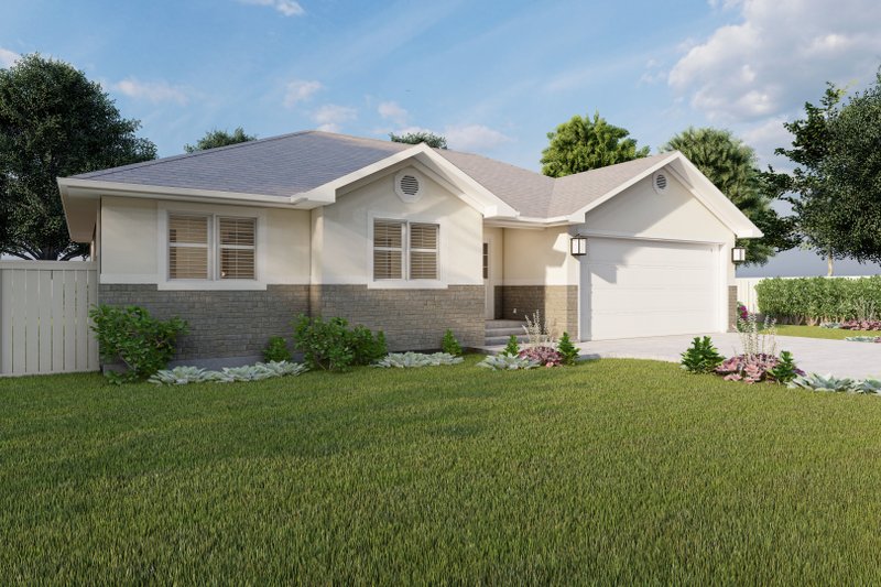 Ld Plan Traditional Style House Plan - 3 Beds 2 Baths 1252 Sq/Ft Plan #1060-199 ...