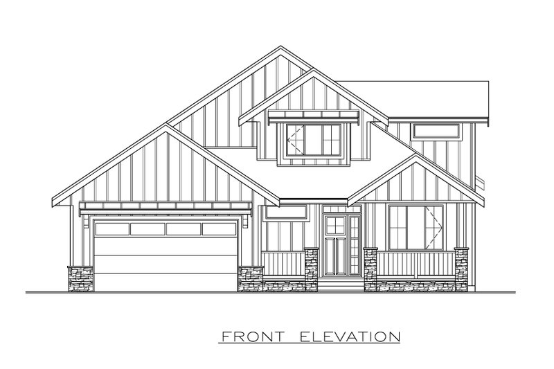 House Plan Design - Exterior - Front Elevation 3 for Farmhouse House Plan #1100-25 - 3 bed, 2.5 bath
