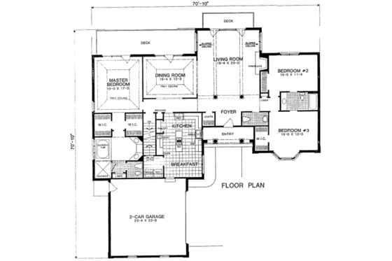 Floor Plan - Main Floor for Traditional House Plan #322-113 - 3 bed, 2 bath