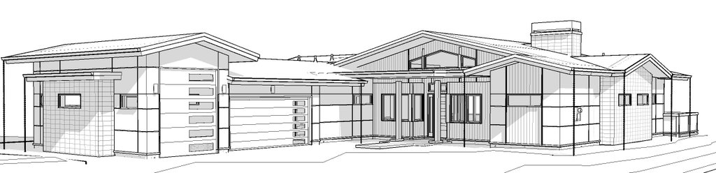 Exterior - Front Elevation 3 for Modern House Plan #895-171 - 4 bed, 3.5 bath