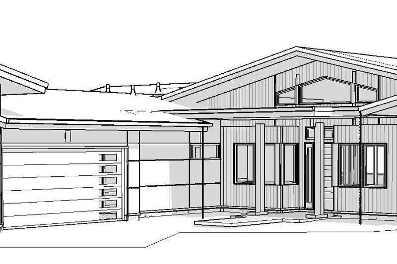 Dream House Plan - Exterior - Front Elevation 3 for Modern House Plan #895-171 - 4 bed, 3.5 bath