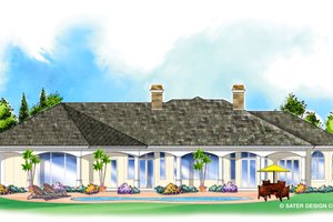 Exterior - Rear Elevation for Classical House Plan #930-264 - 3 bed, 3.5 bath
