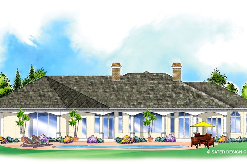 Home Plan - Exterior - Rear Elevation for Classical House Plan #930-264 - 3 bed, 3.5 bath