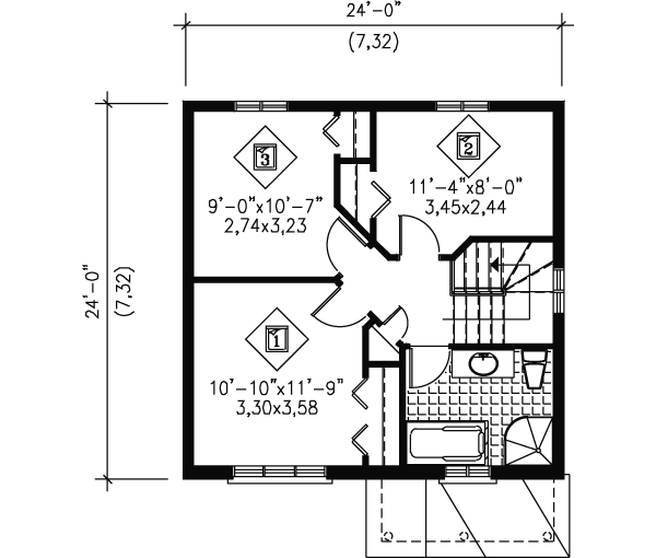 Home Plan - European Floor Plan - Upper Floor Plan #25-4006