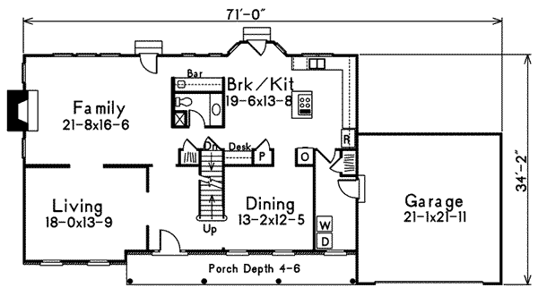 Traditional Floor Plan - Main Floor Plan #57-204