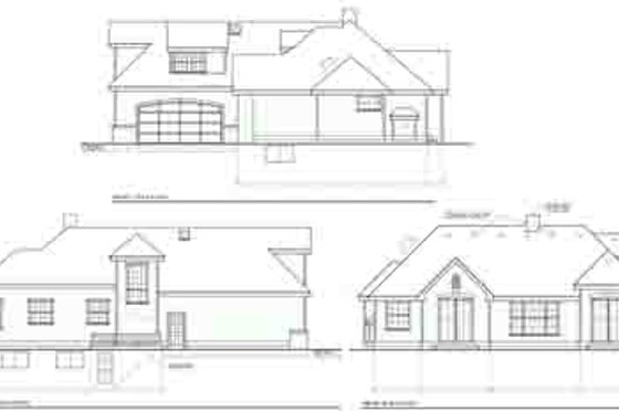 Exterior - Rear Elevation for Cottage House Plan #105-201 - 4 bed, 3 bath