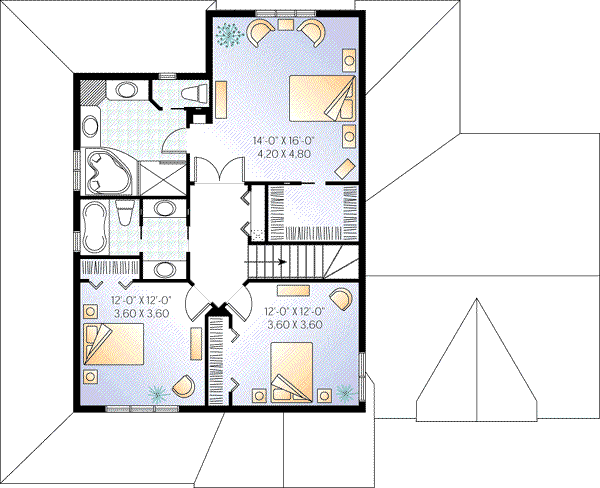Dream House Plan - Country Floor Plan - Upper Floor Plan #23-384
