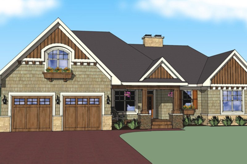 Dream House Plan - Exterior - Other Elevation for Craftsman House Plan #51-517 - 3 bed, 2 bath