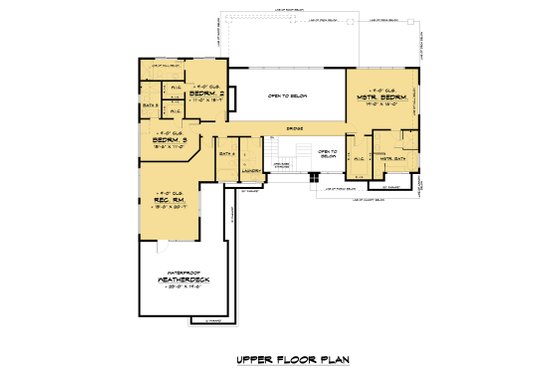 Floor Plan - Upper Floor 2 for Contemporary House Plan #1066-110 - 4 bed, 5.5 bath