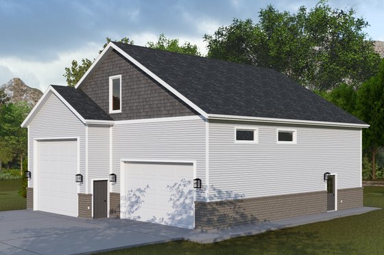 Exterior - Front Elevation 7 for Traditional House Plan #1060-224, 1.5 bath