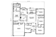 European Style House Plan - 4 Beds 2 Baths 2319 Sq/Ft Plan #17-2695 