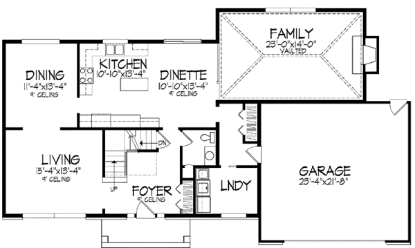 House Plan Design - Tudor Floor Plan - Main Floor Plan #51-872
