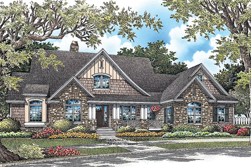 Dream House Plan - Craftsman Exterior - Front Elevation Plan #929-919