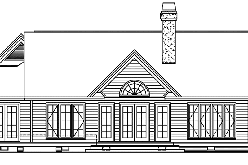 Home Plan - Exterior - Rear Elevation for Ranch House Plan #929-88 - 3 bed, 2 bath