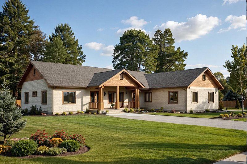 Home Plan - Exterior - Front Elevation 2 for Traditional House Plan #117-299 - 3 bed, 2.5 bath