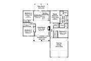 European Style House Plan - 4 Beds 3 Baths 1750 Sq/Ft Plan #21-214 