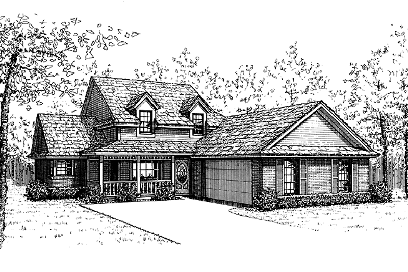 Dream House Plan - Country Exterior - Front Elevation Plan #310-1016