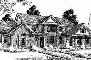 House Blueprint - Country Exterior - Front Elevation Plan #1029-10