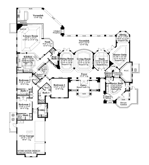 Home Plan - Mediterranean Floor Plan - Main Floor Plan #930-417