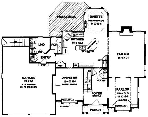 House Plan Design - Traditional Floor Plan - Main Floor Plan #328-168