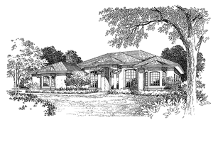 House Design - Mediterranean Exterior - Front Elevation Plan #417-645