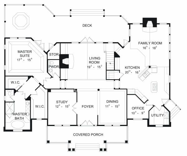 Home Plan - European Floor Plan - Main Floor Plan #417-391