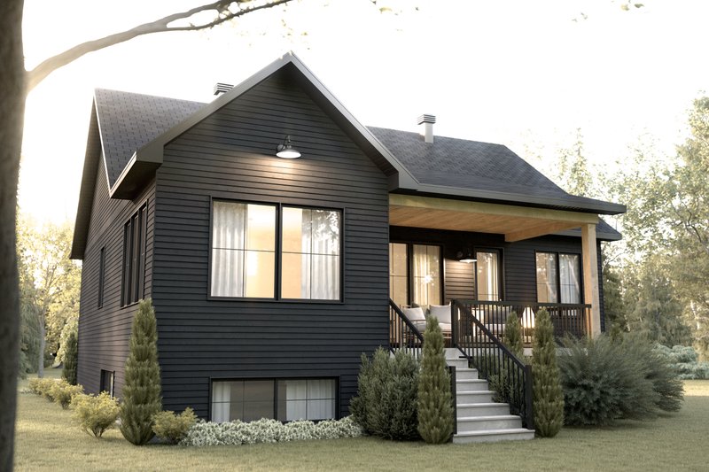 House Design - Exterior - Rear Elevation for Bungalow House Plan #23-2821 - 4 bed, 2.5 bath