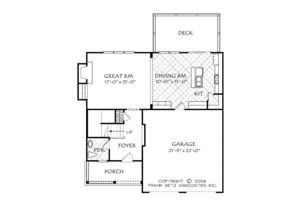 Floor Plan - Main Floor for Traditional House Plan #927-523 - 4 bed, 2.5 bath